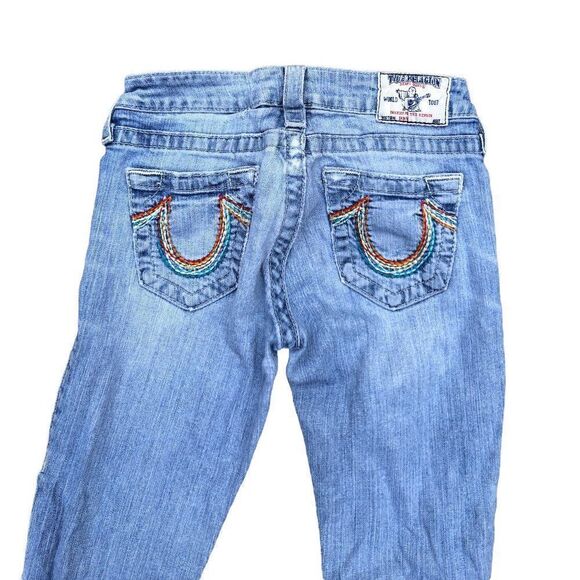 TRUE Religion Jeans Size 25 SKINNY Blue - Picture 2 of 6
